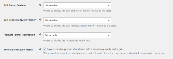 Bulk Button Position