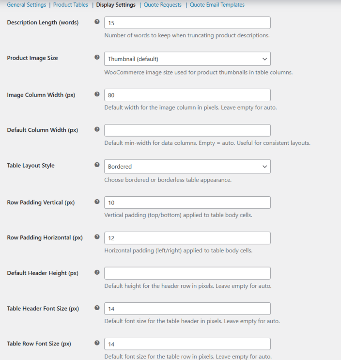 Display Settings