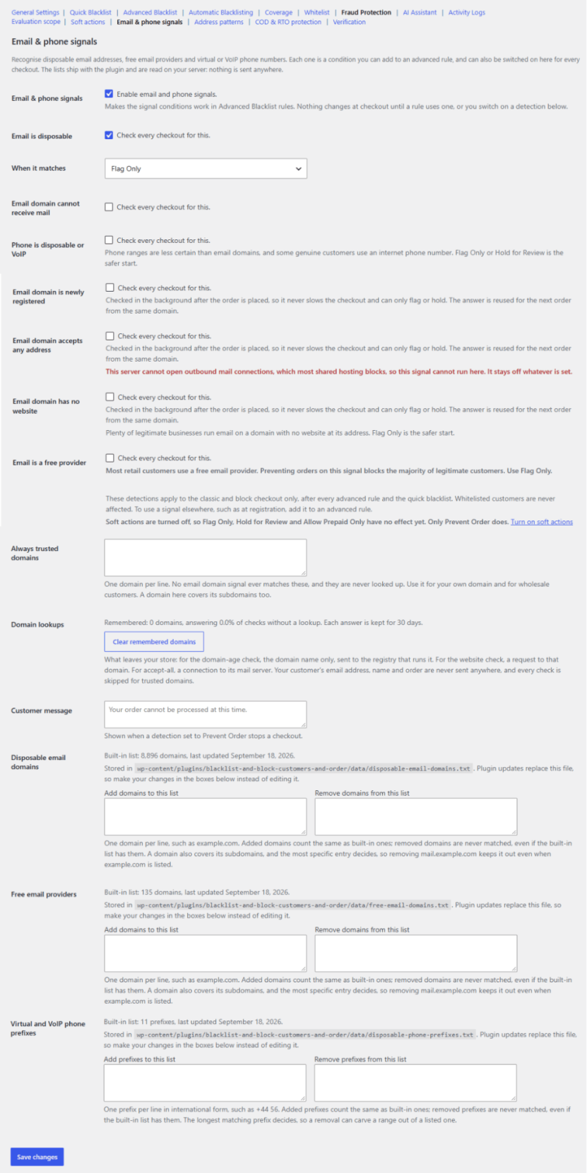 Email and Phone Signalss