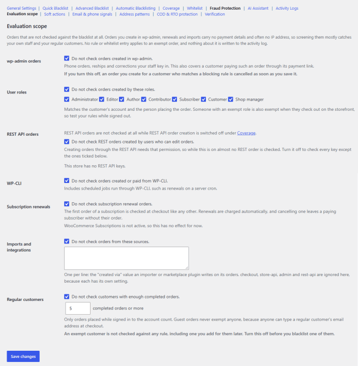 Evaluation Scope