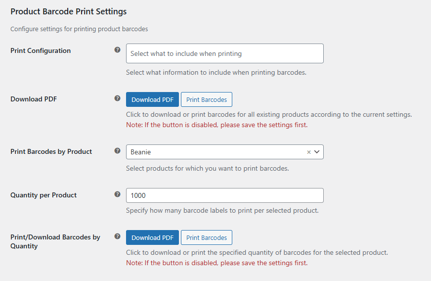 Export Printable Barcode Labels as PDF