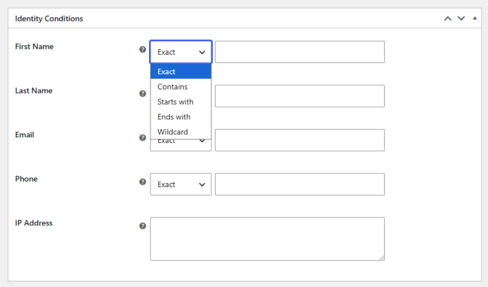 Identity Conditions