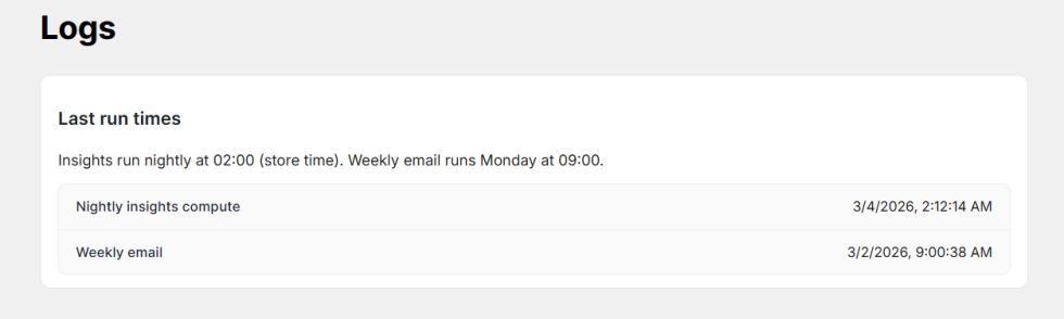 Logs and Activity Tracking