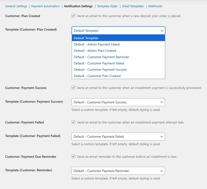 Notification Settings