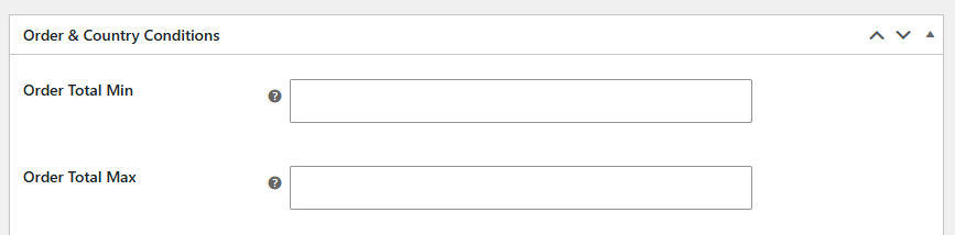 Order Total Range Blocking