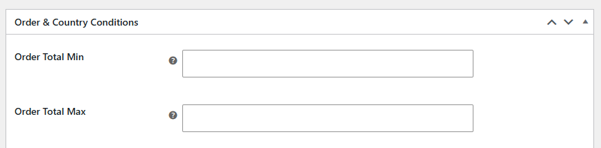 Order Total Range Blocking