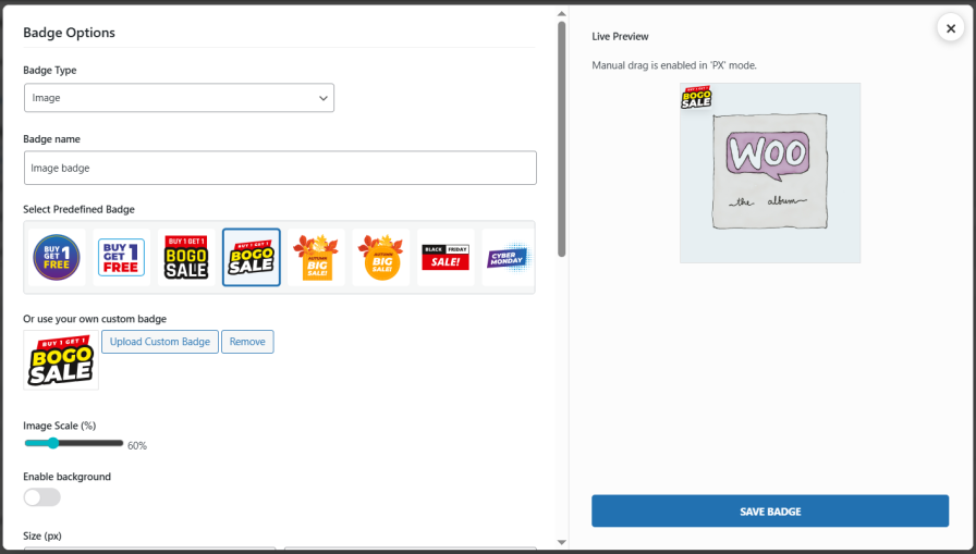 Predefined Badge Library