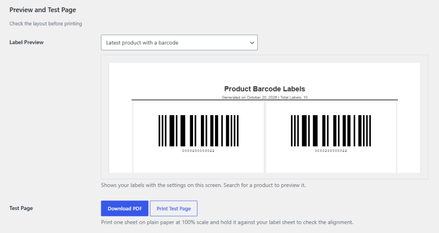 Preview Labels and Print a Test Page First
