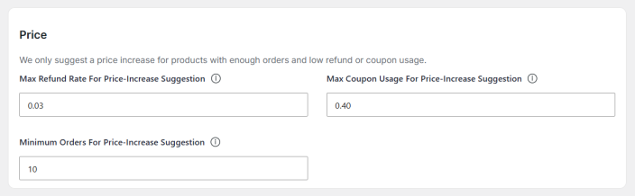 Price Settings