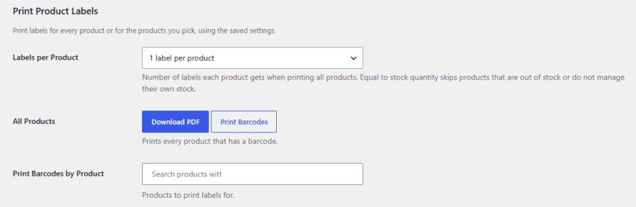 Print Labels in Bulk, by Product, or by Order Range