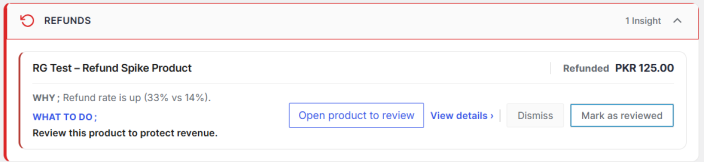 Refunds Monitoring