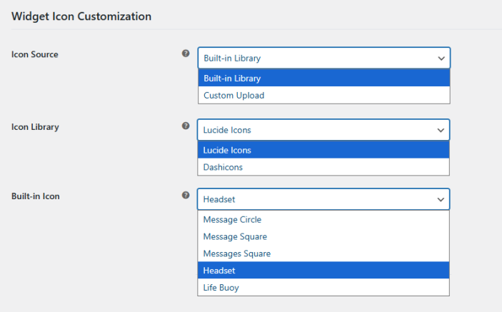 Widget Icon Customization