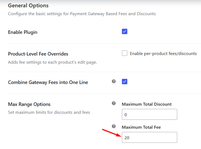 Adding amount in Max total fee