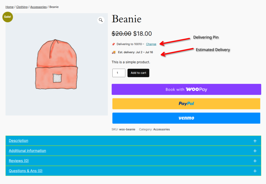 WooCommerce Estimated Delivery Screen