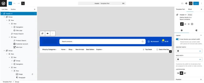 Header Setup
