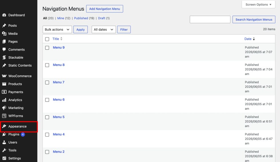 Navigation Menu