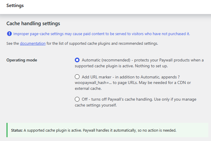 TIV Paywall and page caching Documentation - WooCommerce