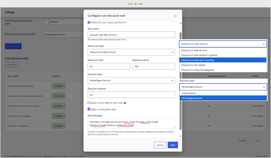 woocmmerce cart options and addons plugin