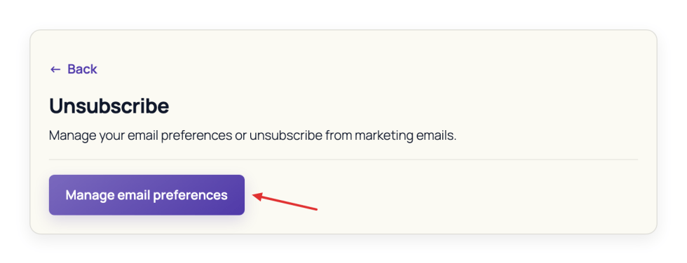 WooCommerce customer unsubscribe destination