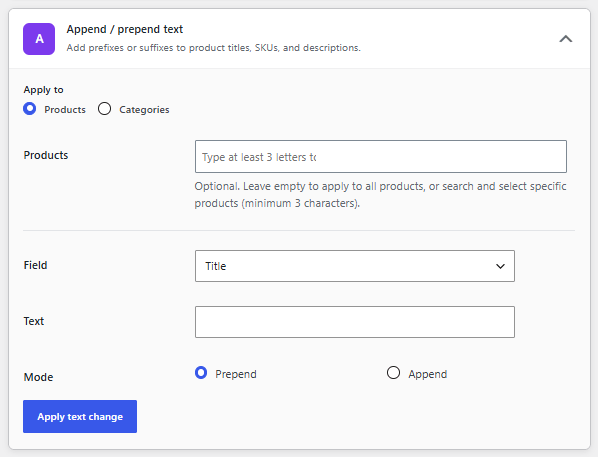 Add Text to Titles and Descriptions in Bulk