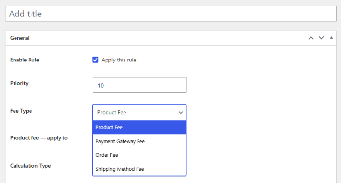 Adding or Editing a Fee Rule