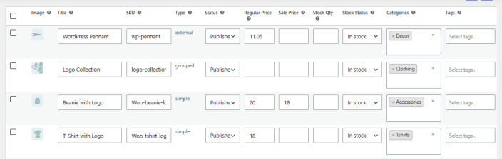 Bulk Editor Settings