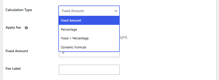 Calculate Fee Using Different Methods