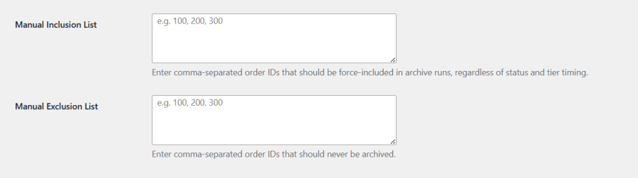 Force-Include or Exclude Specific Orders