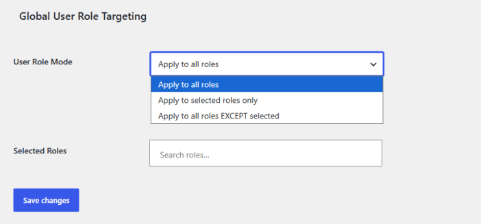 Global User Role Targeting