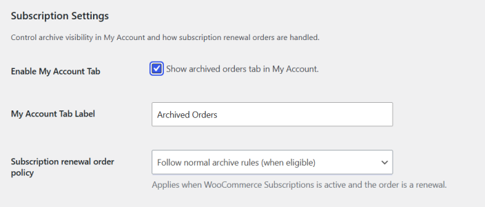 My Account and Subscriptions