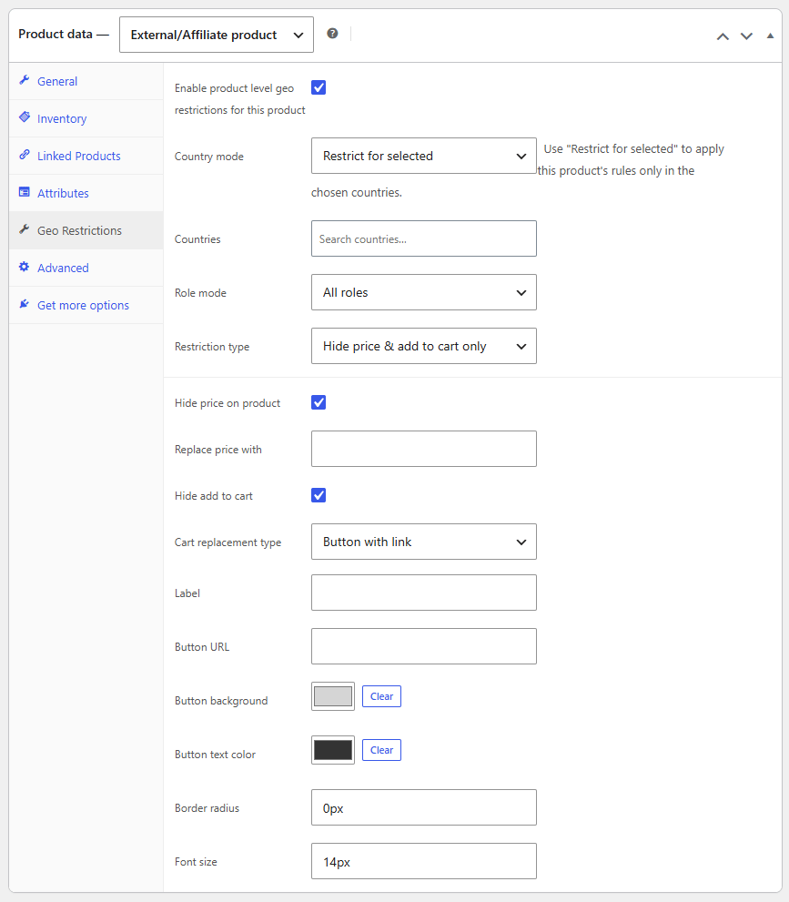 Product-Level Visibility Settings