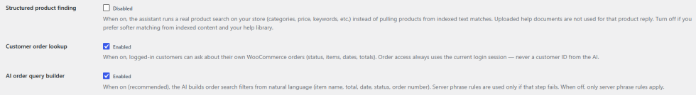Retrieval Logic Settings
