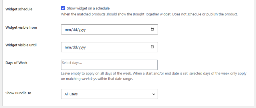 Schedule Bundles and Target Them to the Right Audience