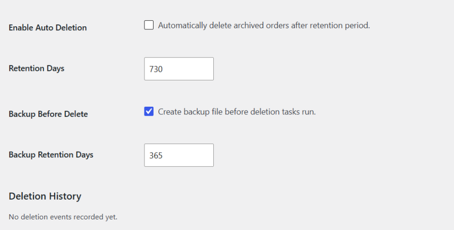 Schedule Deletion with Backup Protection