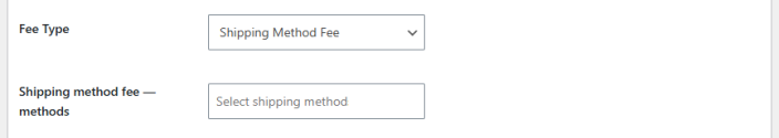Shipping Method Fee