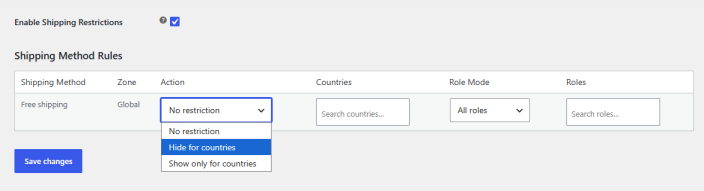 Shipping Method Settings