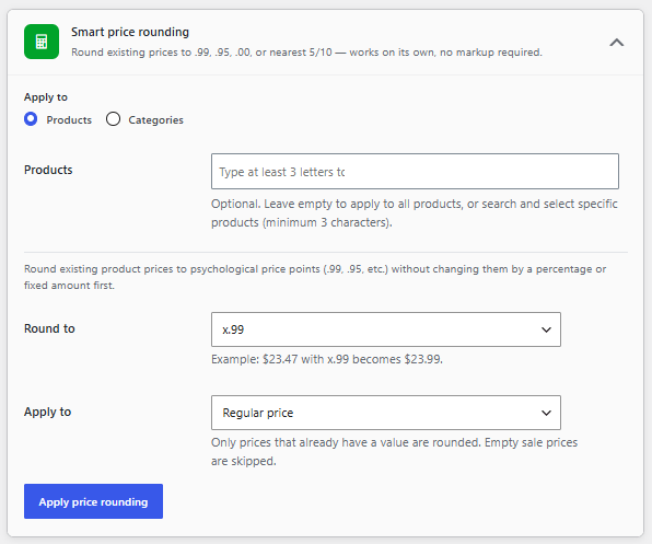 Smart Price Rounding