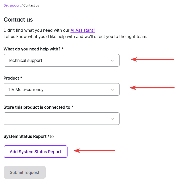 Contact Support