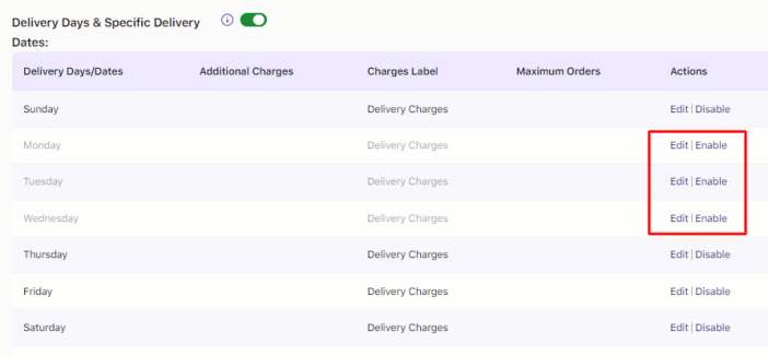 How do I set up delivery date settings for weekdays and specific dates? 4 How do I set up delivery date settings for weekdays and specific dates? - Tyche Softwares Documentation