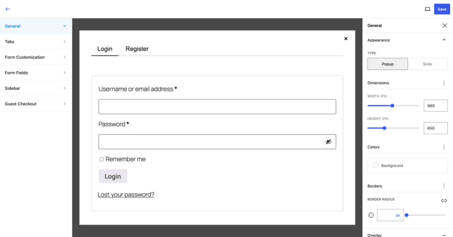 loginkit style builder