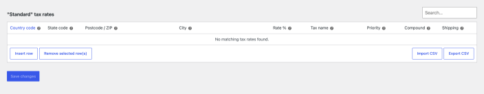 Scenario 4 empty Standard rates Scenario 4 Standard rates table with no tax rates.