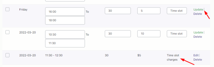How do I set up time slots for different weekdays and specific dates? 8 How do I set up time slots for different weekdays and specific dates? - Tyche Softwares Documentation