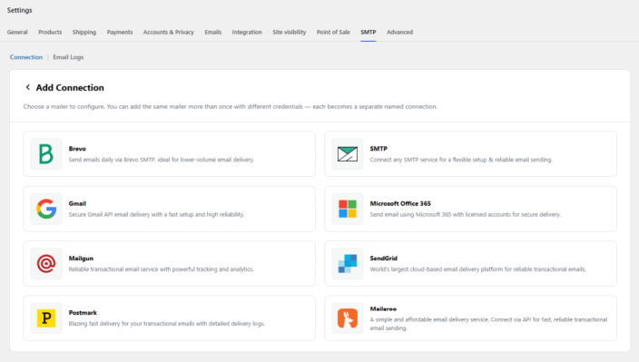 Select and configure a mailer provider