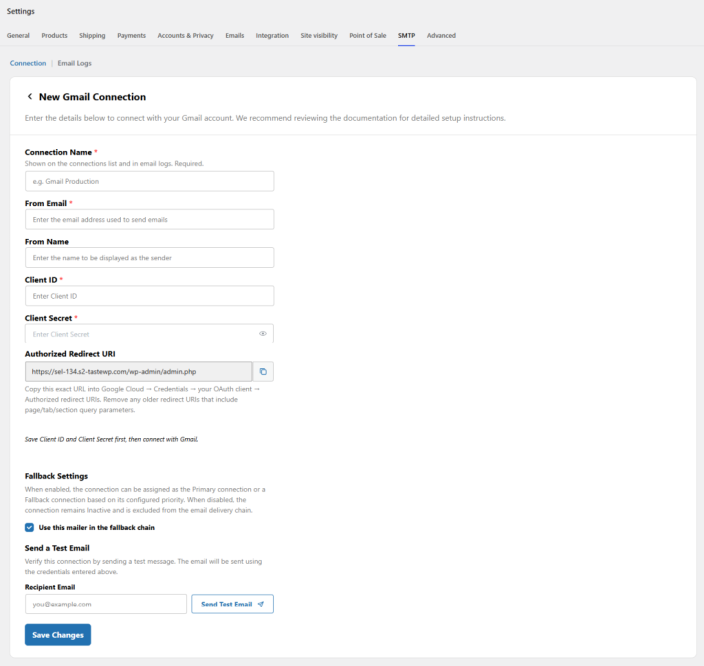 Gmail / Google Workspace configuration