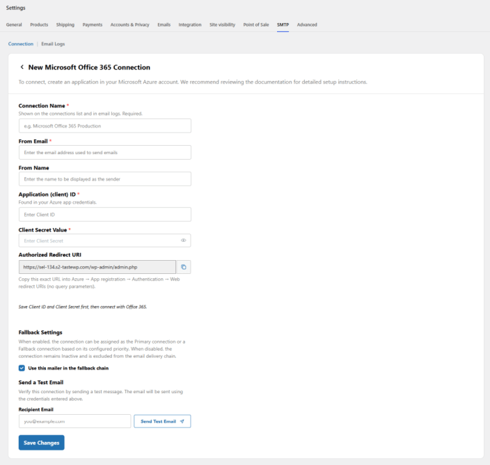 Microsoft 365 / Outlook configuration