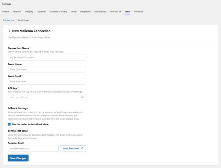 Maileroo configuration