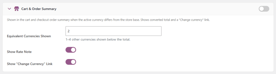 Cart and Order Summary Display