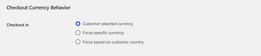 Control How Checkout Currency Is Determined