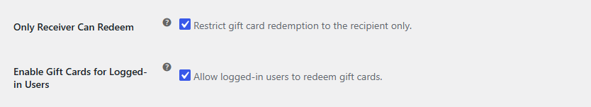 Control Who Can Redeem a Gift Card