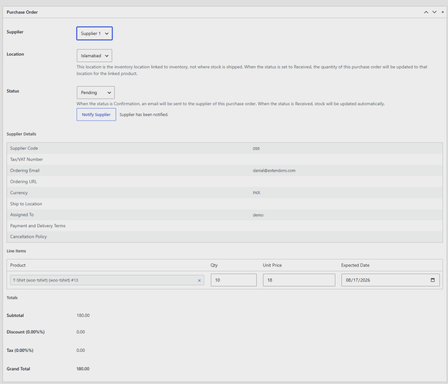 Create and Track Purchase Orders